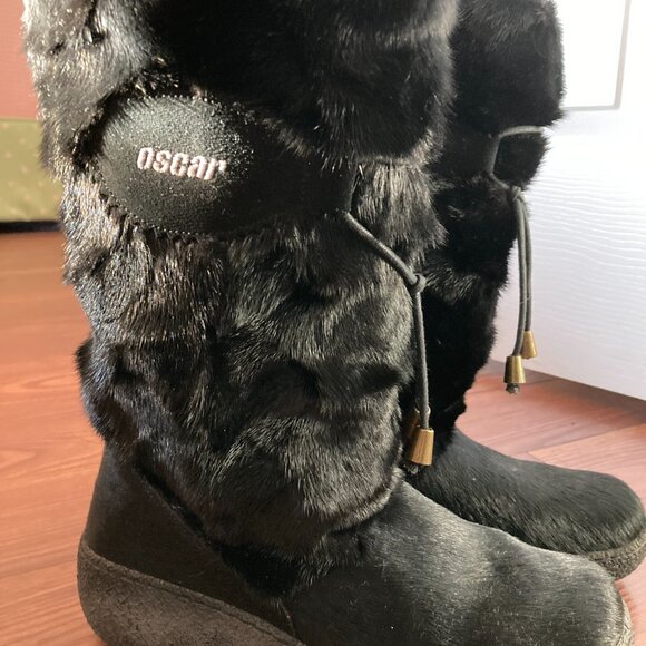 Oscar Sport Shearling-Lined Mink Boots, calf high– New, Curated, Winter Style - Picture 3 of 7